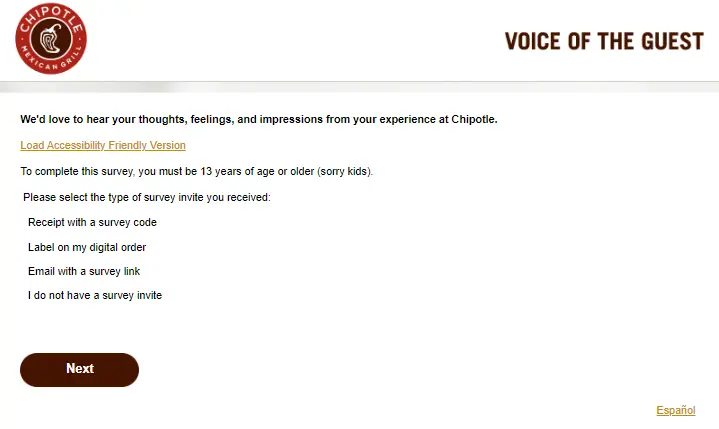 ChipotleFeedback.Com Homepage