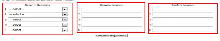 Add your security questions or answers for your account security purpose.